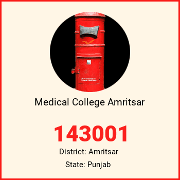 Medical College Amritsar pin code, district Amritsar in Punjab