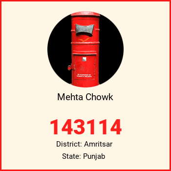 Mehta Chowk pin code, district Amritsar in Punjab