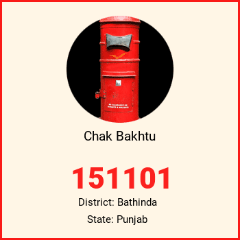 Chak Bakhtu pin code, district Bathinda in Punjab