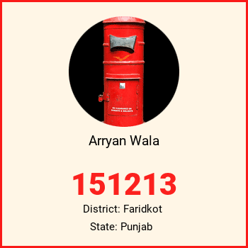 Arryan Wala pin code, district Faridkot in Punjab