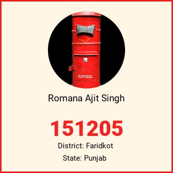 Romana Ajit Singh pin code, district Faridkot in Punjab