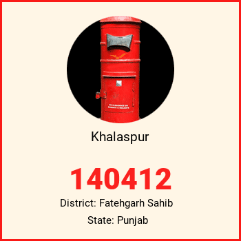 Khalaspur pin code, district Fatehgarh Sahib in Punjab