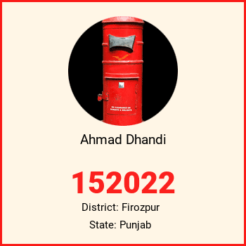 Ahmad Dhandi pin code, district Firozpur in Punjab