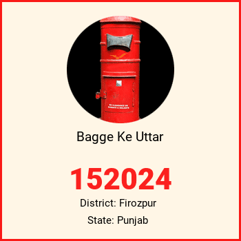 Bagge Ke Uttar pin code, district Firozpur in Punjab