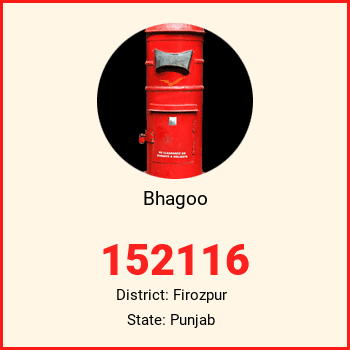 Bhagoo pin code, district Firozpur in Punjab