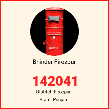 Bhinder Firozpur pin code, district Firozpur in Punjab