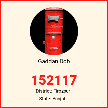 Gaddan Dob pin code, district Firozpur in Punjab