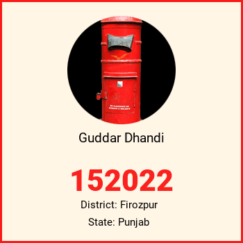 Guddar Dhandi pin code, district Firozpur in Punjab