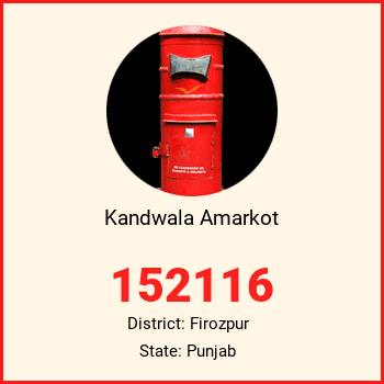 Kandwala Amarkot pin code, district Firozpur in Punjab