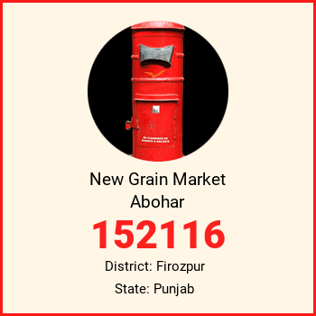 New Grain Market Abohar pin code, district Firozpur in Punjab