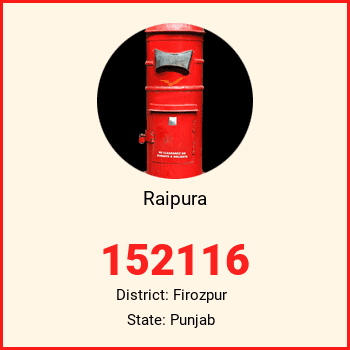 Raipura pin code, district Firozpur in Punjab