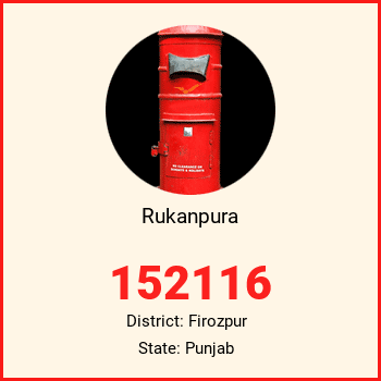 Rukanpura pin code, district Firozpur in Punjab