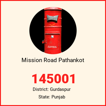 Mission Road Pathankot pin code, district Gurdaspur in Punjab