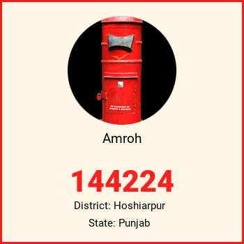 Amroh pin code, district Hoshiarpur in Punjab