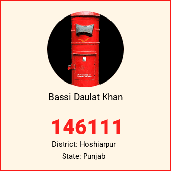 Bassi Daulat Khan pin code, district Hoshiarpur in Punjab