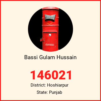 Bassi Gulam Hussain pin code, district Hoshiarpur in Punjab