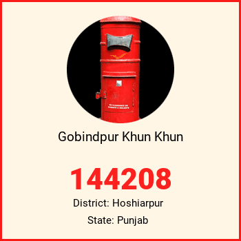 Gobindpur Khun Khun pin code, district Hoshiarpur in Punjab