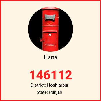 Harta pin code, district Hoshiarpur in Punjab