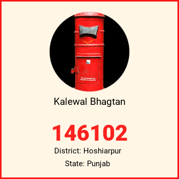Kalewal Bhagtan pin code, district Hoshiarpur in Punjab