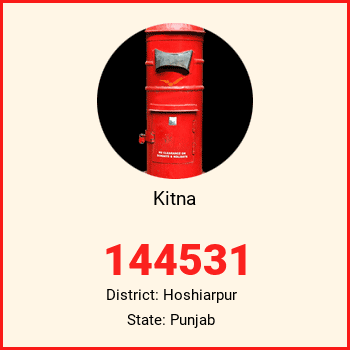 Kitna pin code, district Hoshiarpur in Punjab
