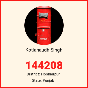 Kotlanaudh Singh pin code, district Hoshiarpur in Punjab