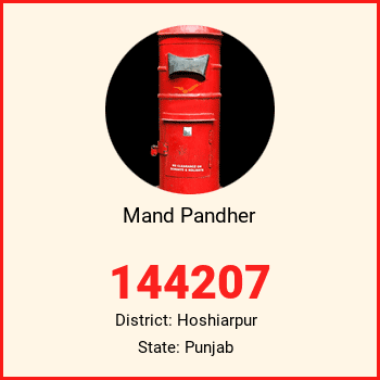 Mand Pandher pin code, district Hoshiarpur in Punjab