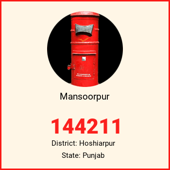 Mansoorpur pin code, district Hoshiarpur in Punjab