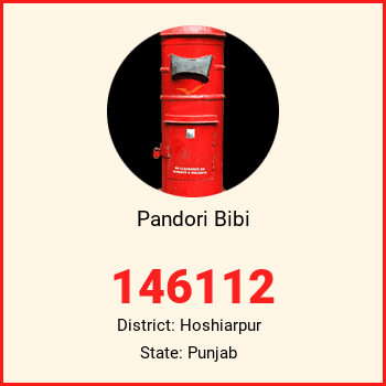 Pandori Bibi pin code, district Hoshiarpur in Punjab