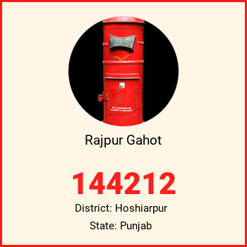 Rajpur Gahot pin code, district Hoshiarpur in Punjab