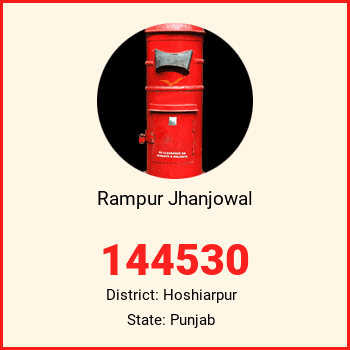 Rampur Jhanjowal pin code, district Hoshiarpur in Punjab