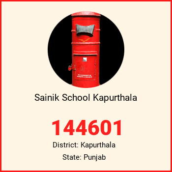 Sainik School Kapurthala pin code, district Kapurthala in Punjab