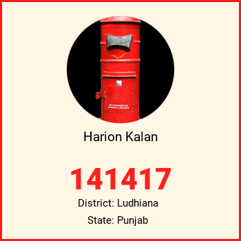 Harion Kalan pin code, district Ludhiana in Punjab