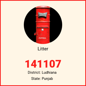 Litter pin code, district Ludhiana in Punjab