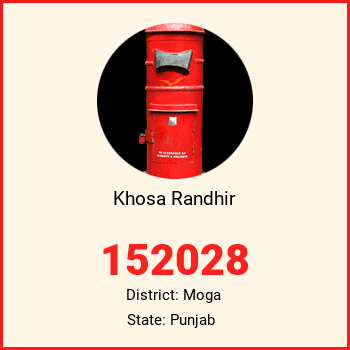 Khosa Randhir pin code, district Moga in Punjab