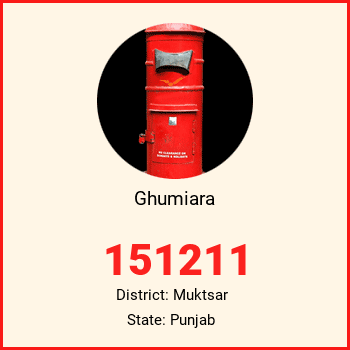 Ghumiara pin code, district Muktsar in Punjab