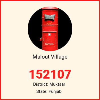 Malout Village pin code, district Muktsar in Punjab