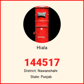 Hiala pin code, district Nawanshahr in Punjab