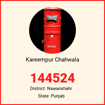 Kareempur Chahwala pin code, district Nawanshahr in Punjab