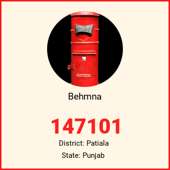 Behmna pin code, district Patiala in Punjab