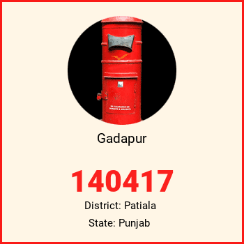Gadapur pin code, district Patiala in Punjab