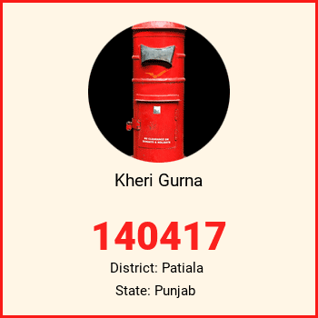 Kheri Gurna pin code, district Patiala in Punjab