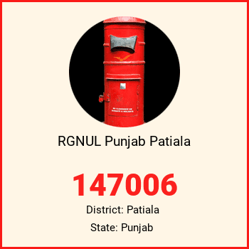 RGNUL Punjab Patiala pin code, district Patiala in Punjab