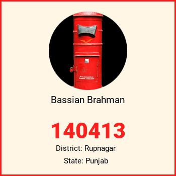 Bassian Brahman pin code, district Rupnagar in Punjab