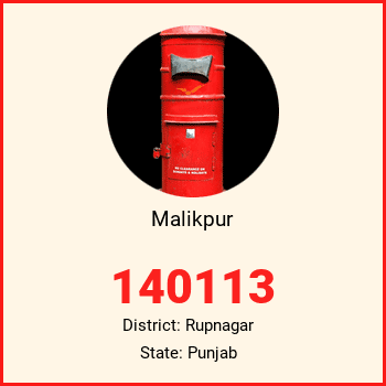 Malikpur pin code, district Rupnagar in Punjab