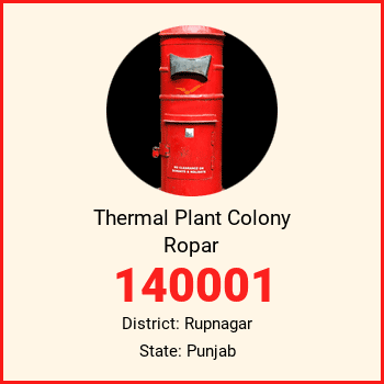 Thermal Plant Colony Ropar pin code, district Rupnagar in Punjab