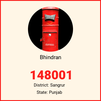 Bhindran pin code, district Sangrur in Punjab