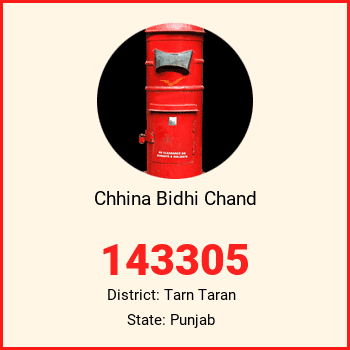Chhina Bidhi Chand pin code, district Tarn Taran in Punjab