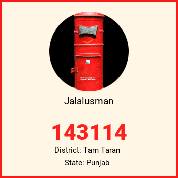 Jalalusman pin code, district Tarn Taran in Punjab