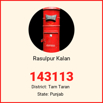 Rasulpur Kalan pin code, district Tarn Taran in Punjab