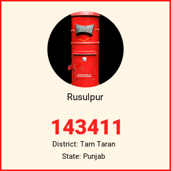 Rusulpur pin code, district Tarn Taran in Punjab